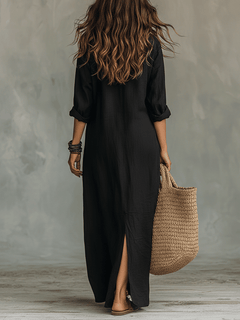Saskia | Bohemian Button-Front Maxi Dress