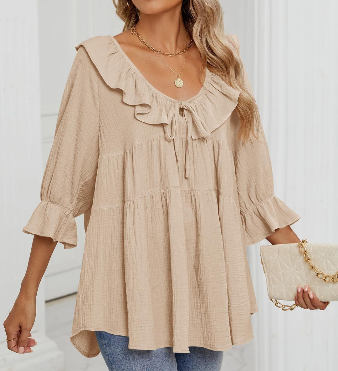 Dilys | Ruffle Tunic Shirt