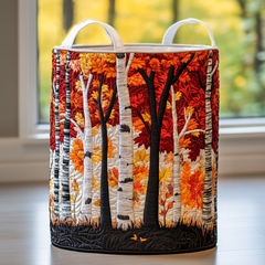 Rebekah | Forest Quilted Laundry Basket