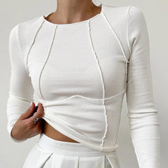 Phyllis | Ribbed Long Sleeve Top