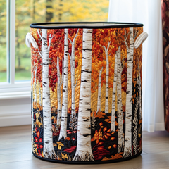 Rebekah | Forest Quilted Laundry Basket