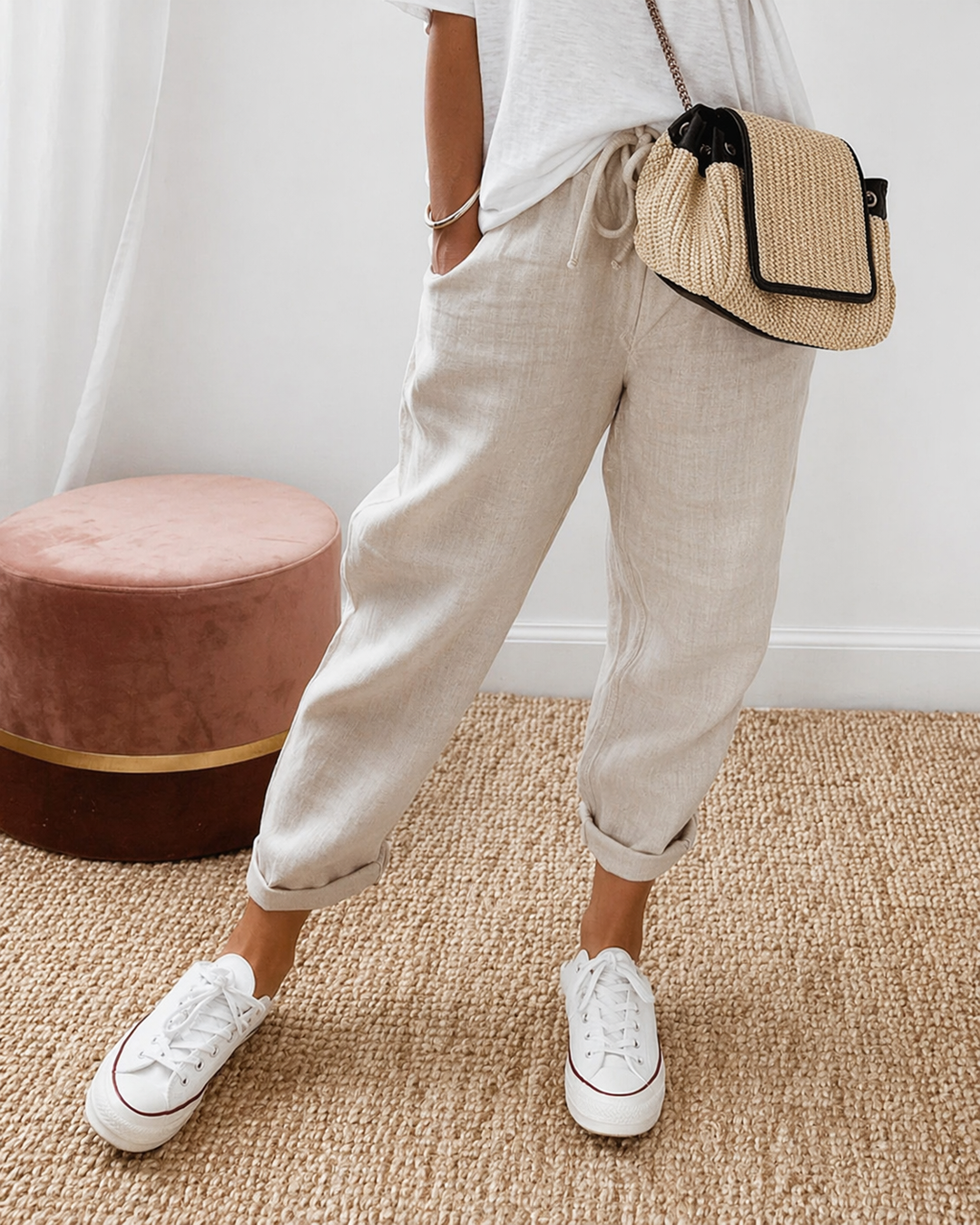 Mya | Relaxed Cotton-Linen Trouser