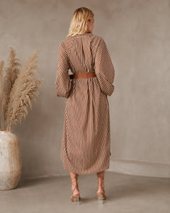 Sadie | Vertical Stripe Midi Dress