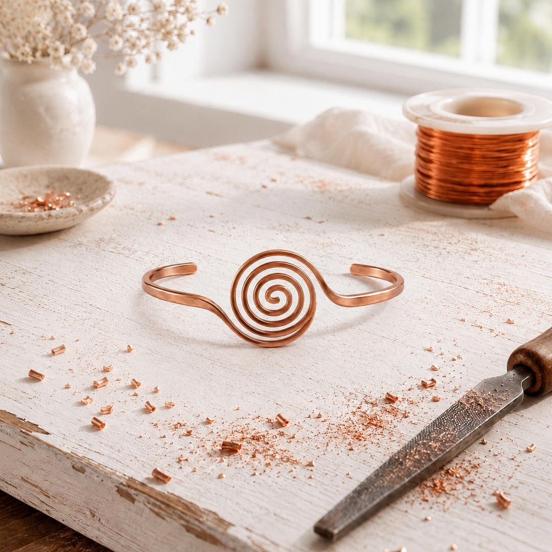 Christine | Hand-Coiled Copper Anklet