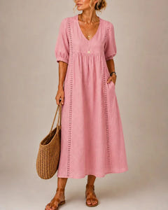 Van | Effortless Linen Midi Dress