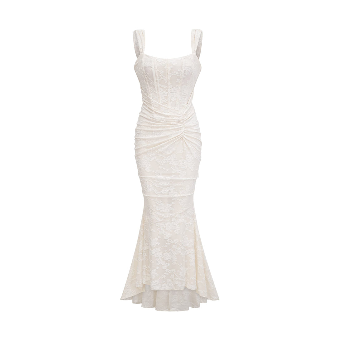 Liliwen | Elegant Floral Jacquard Dress