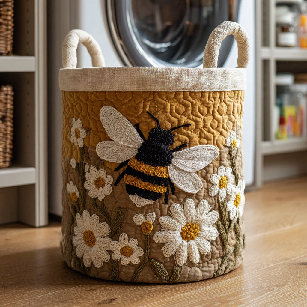 Halle | Quilted Cotton Laundry Basket