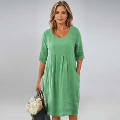 Mathilde | Timeless Pocket Midi Dress