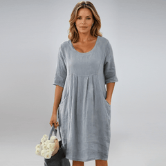 Mathilde | Timeless Pocket Midi Dress