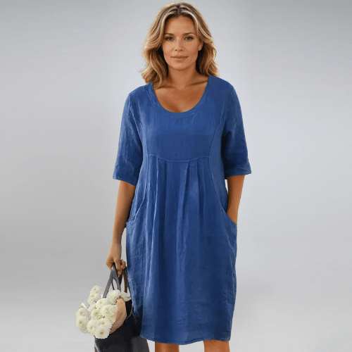 Mathilde | Timeless Pocket Midi Dress