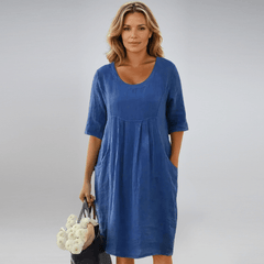 Mathilde | Timeless Pocket Midi Dress