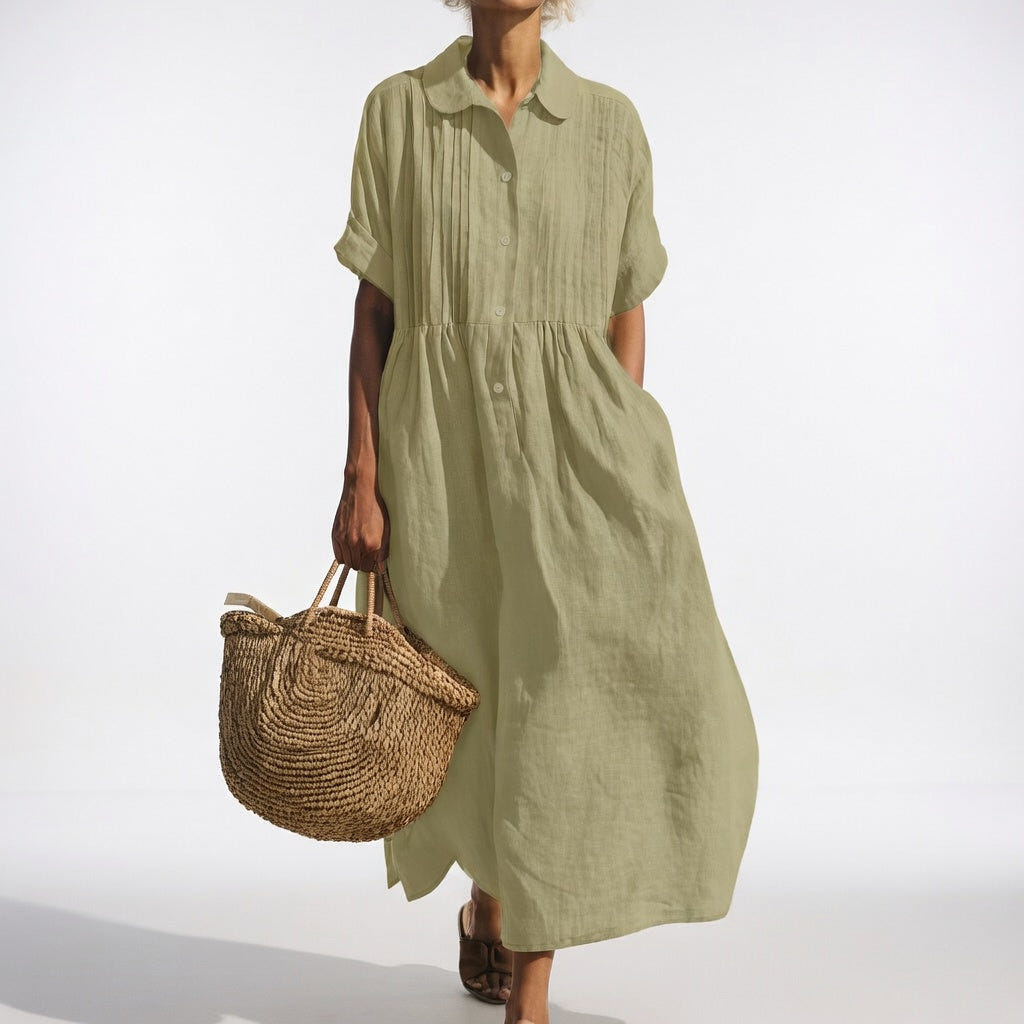 Ellice | Flowing Cotton Shirt Dress