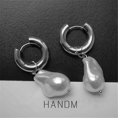 Karin | Pearl Hoop Earrings