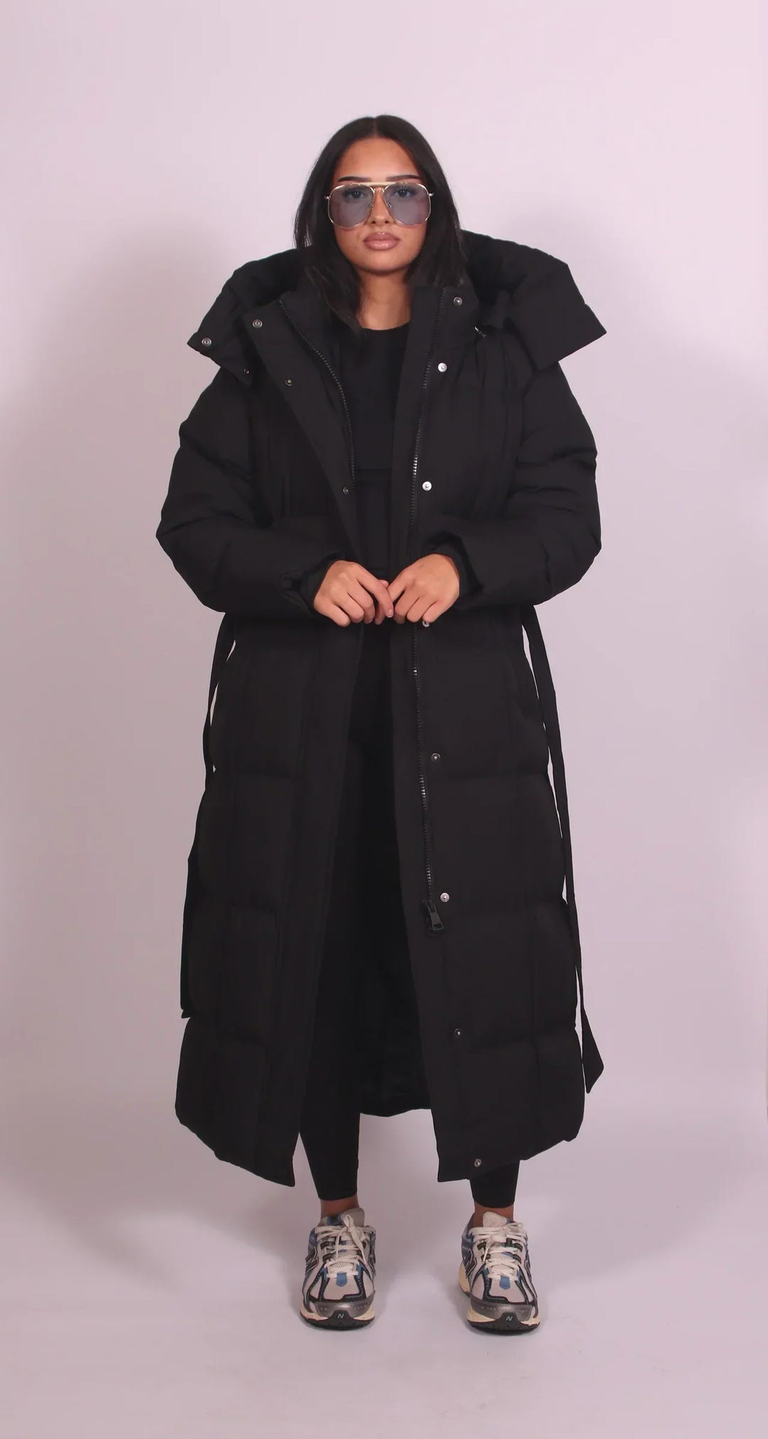 Laverne | Long Belted Puffer Coat