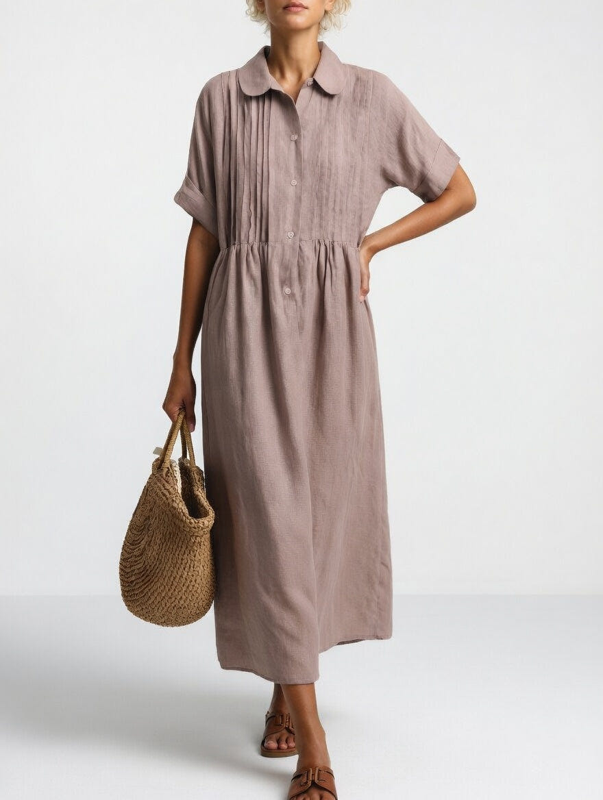 Ellice | Flowing Cotton Shirt Dress