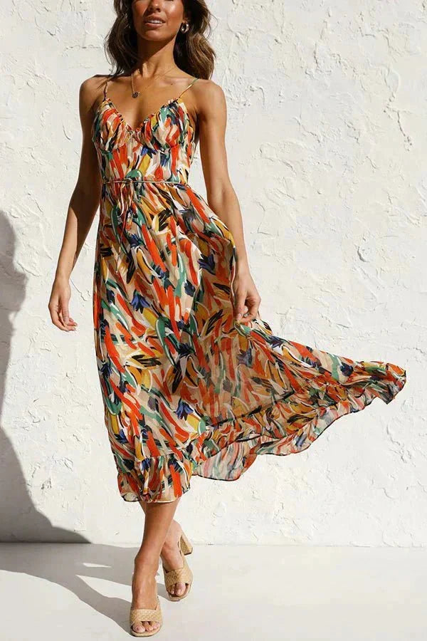 Vienna | Colourful Midi Dress