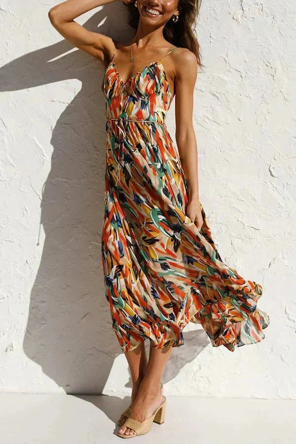 Vienna | Colourful Midi Dress
