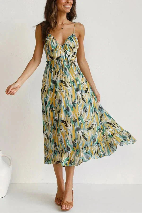 Vienna | Colourful Midi Dress