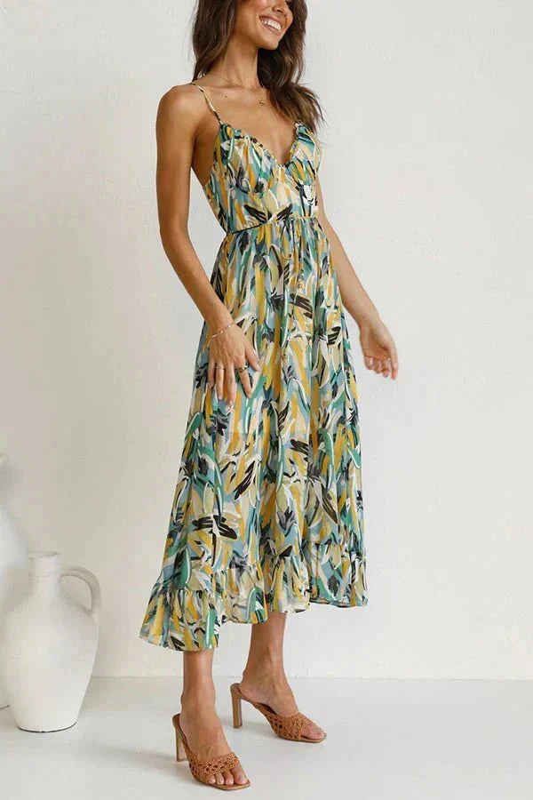 Vienna | Colourful Midi Dress