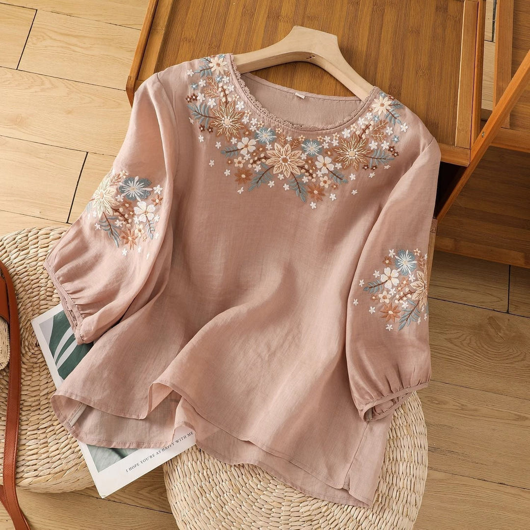 Carmel | Petal Stitch Blouse