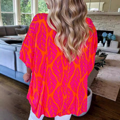 Grace | Puff Sleeve Leaf Print Blouse