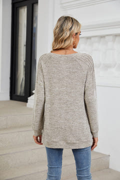 Margaret | Ribbed Shoulder Long-Sleeve