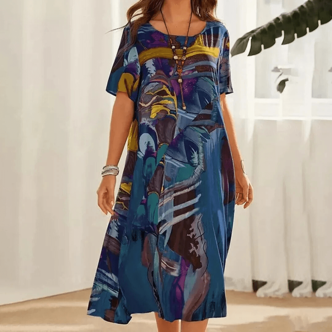 Xenia | Printed Midi Dress