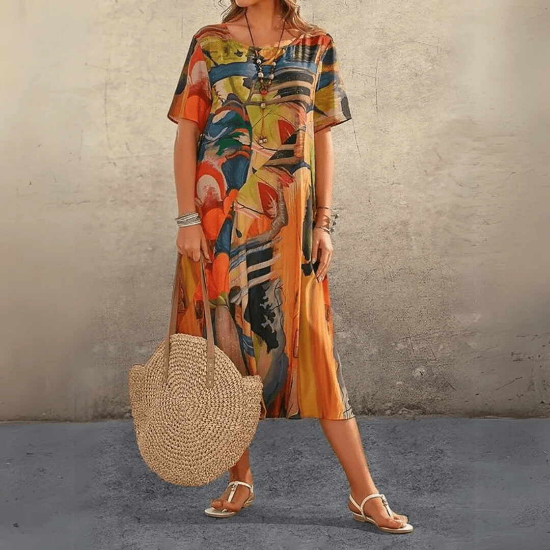 Xenia | Printed Midi Dress
