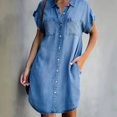 Jasmine | Relaxed Denim with Belly Coverage Dress