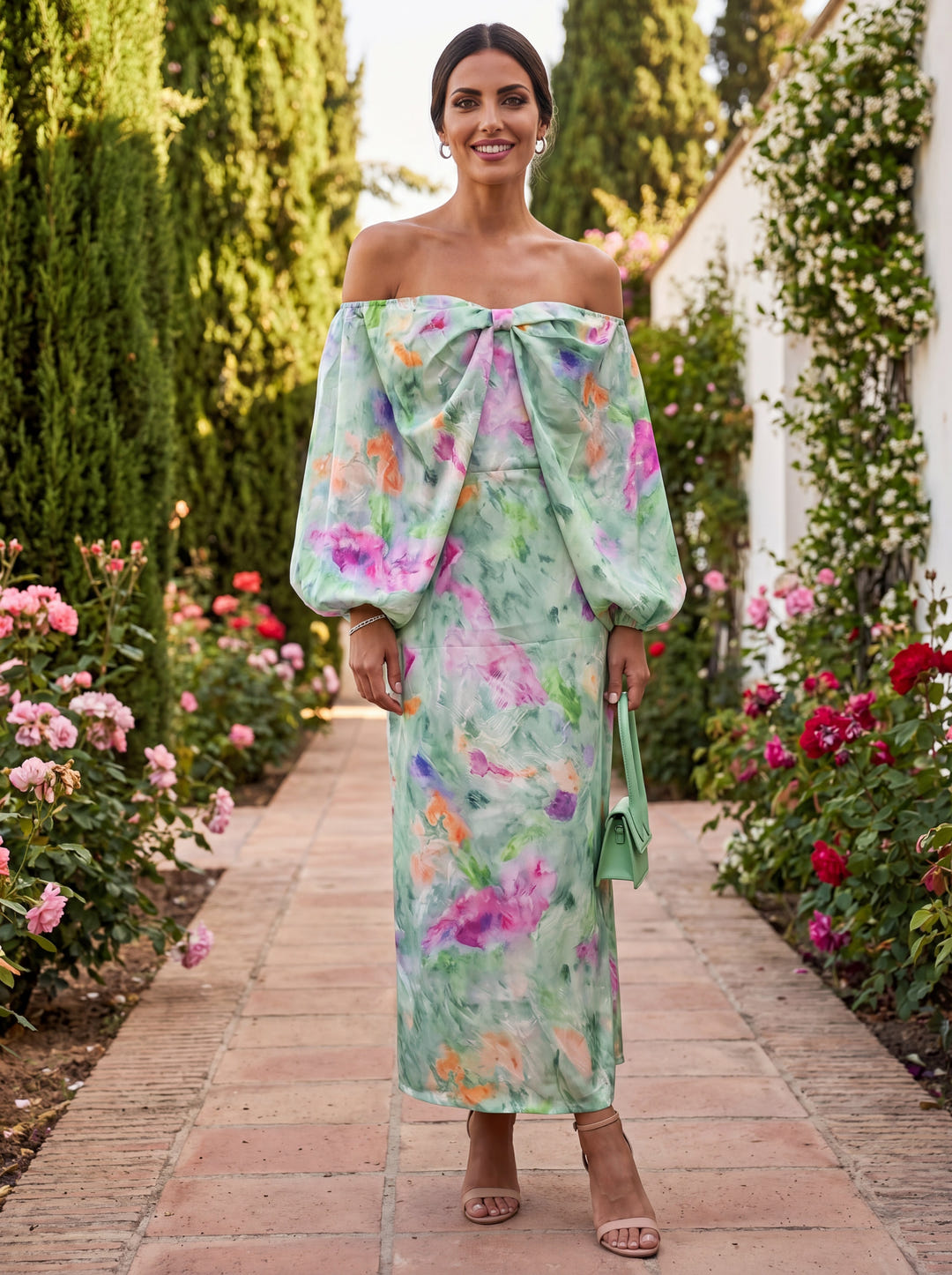 Sadye | Watercolour Maxi Dress