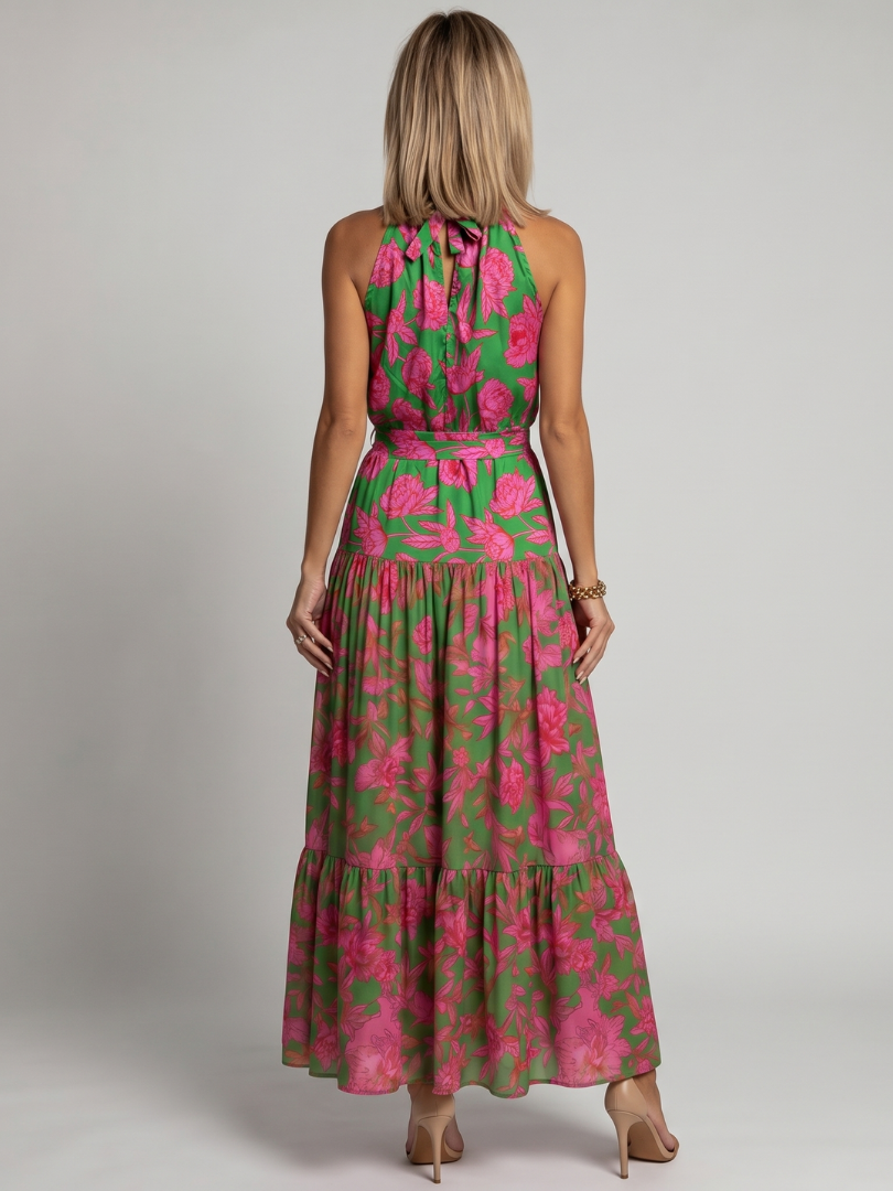 Mariska | Draped Halter Midi Dress