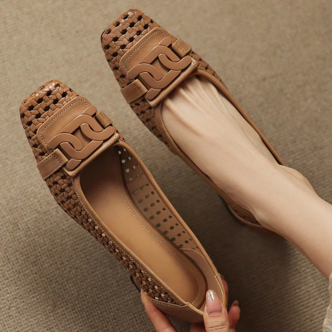 Treasa | Woven Leather Heel