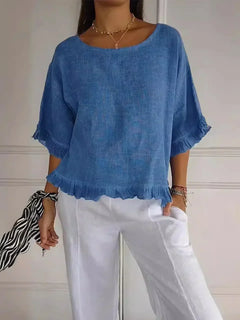 Simone | Airy Ruffled Everyday Blouse