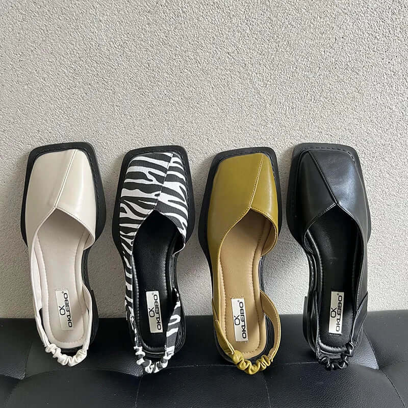 Maureen | Slip-On Square Toe Flats