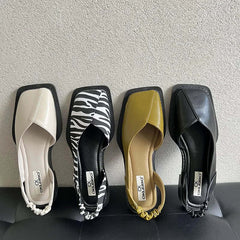 Maureen | Slip-On Square Toe Flats