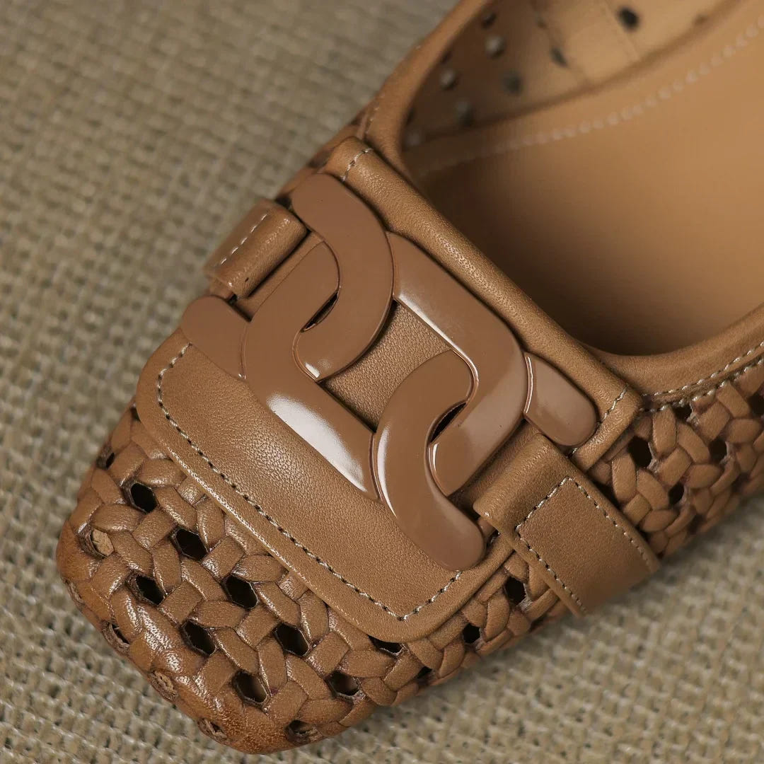 Treasa | Woven Leather Heel