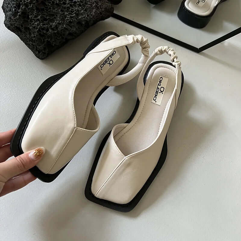 Maureen | Slip-On Square Toe Flats