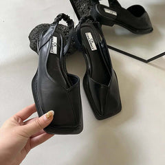 Maureen | Slip-On Square Toe Flats