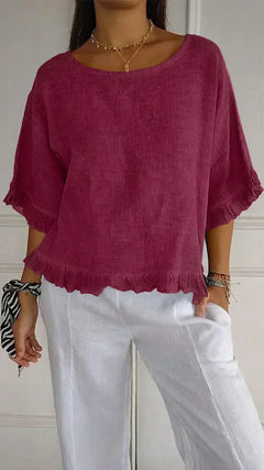 Simone | Airy Ruffled Everyday Blouse