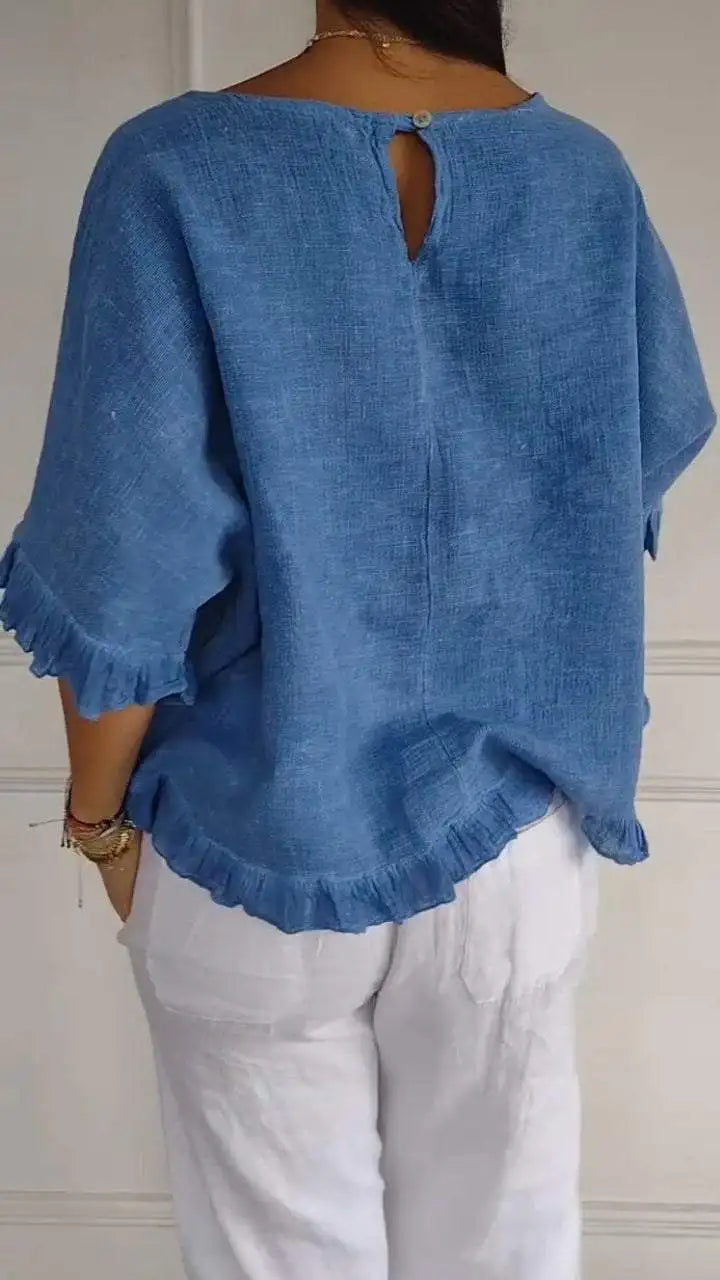 Simone | Airy Ruffled Everyday Blouse