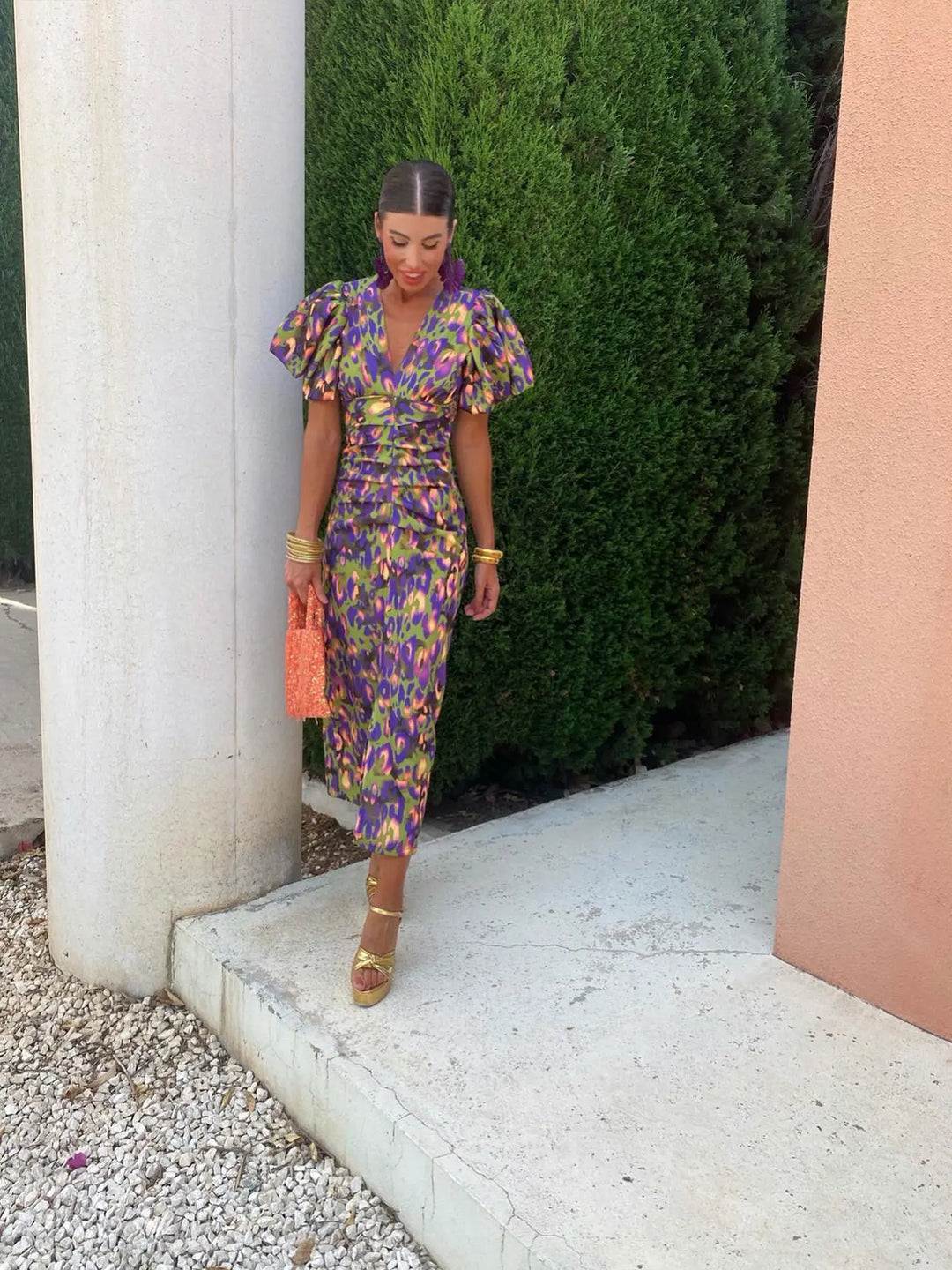 Rnona | Breezy Floral Midi Dress