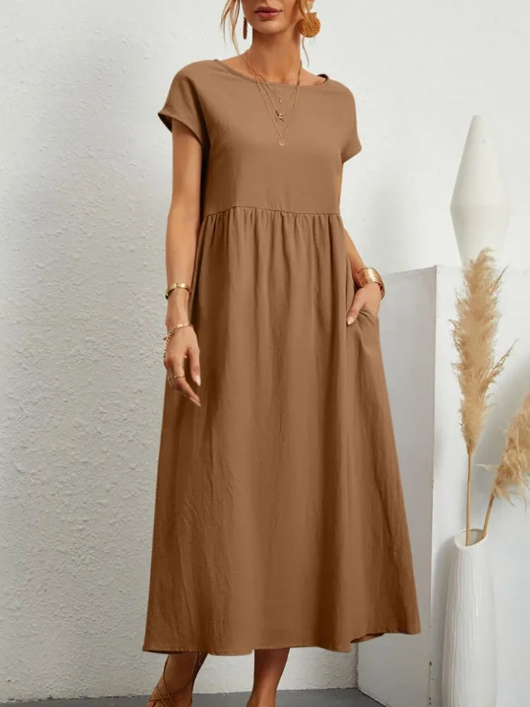Suzanne | Soft Drape Midi Dress