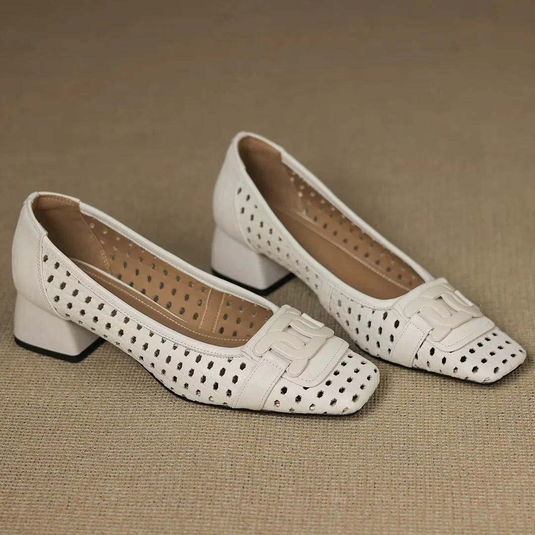 Treasa | Woven Leather Heel