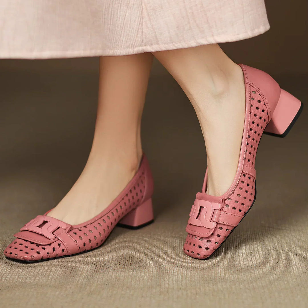 Treasa | Woven Leather Heel