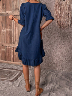 Elaina | Pleated Sleeve Dress