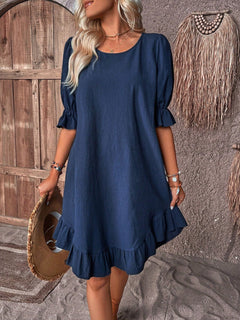 Elaina | Pleated Sleeve Dress