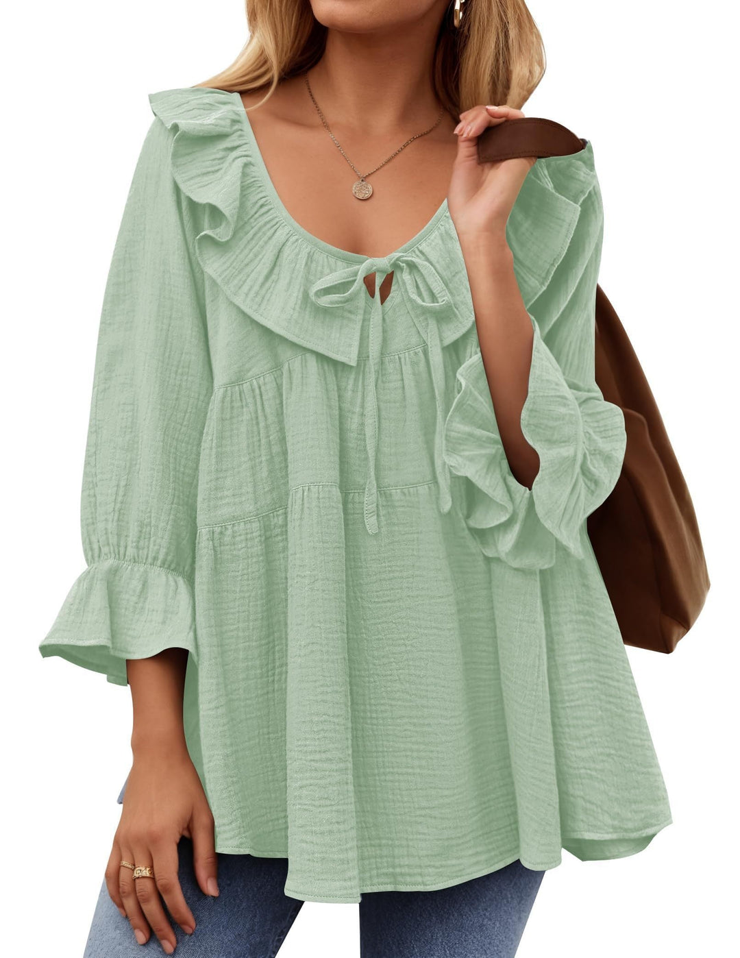 Dilys | Ruffle Hem Tunic Shirt