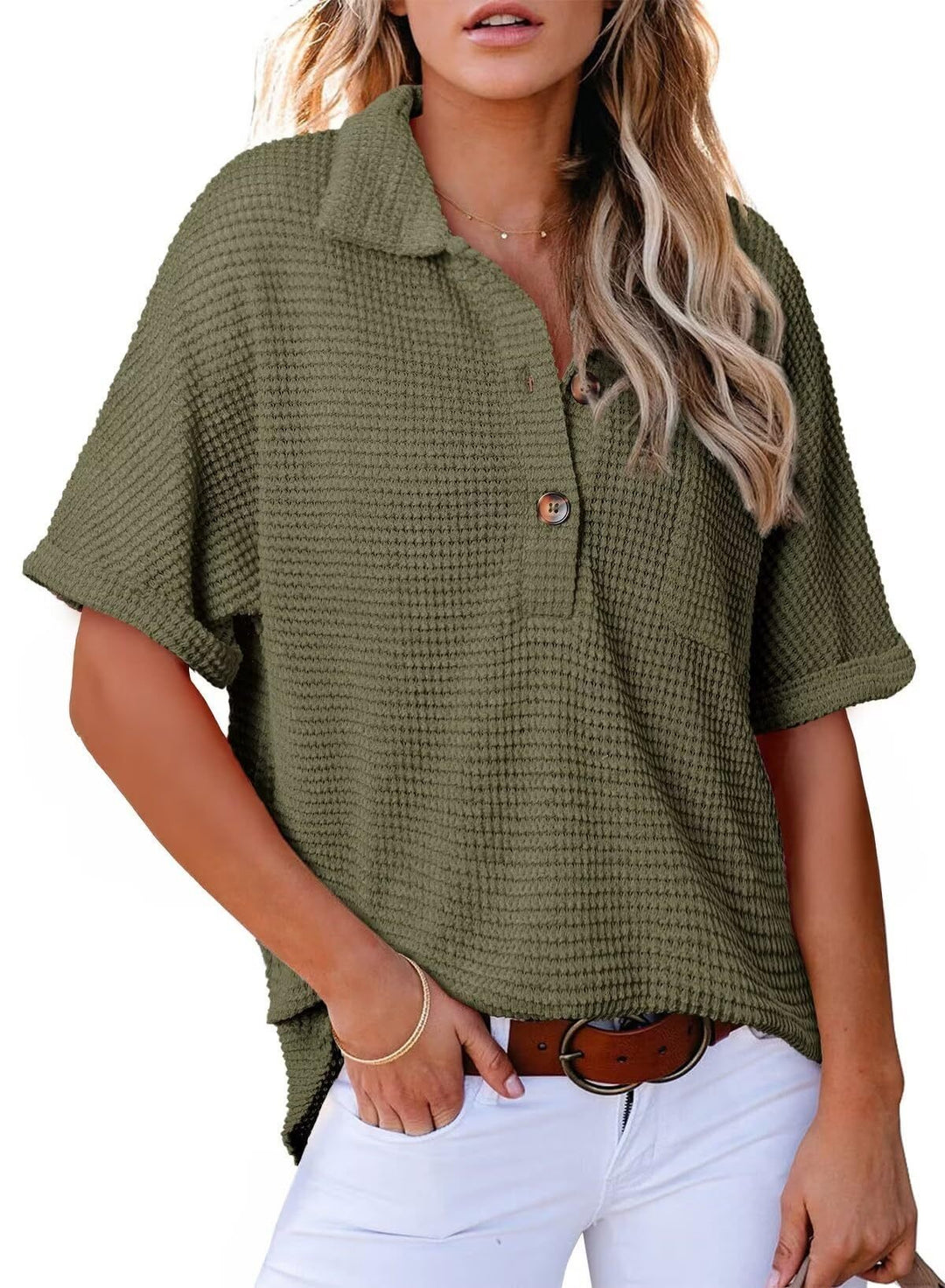 Bethan | Waffle Knit Shirt