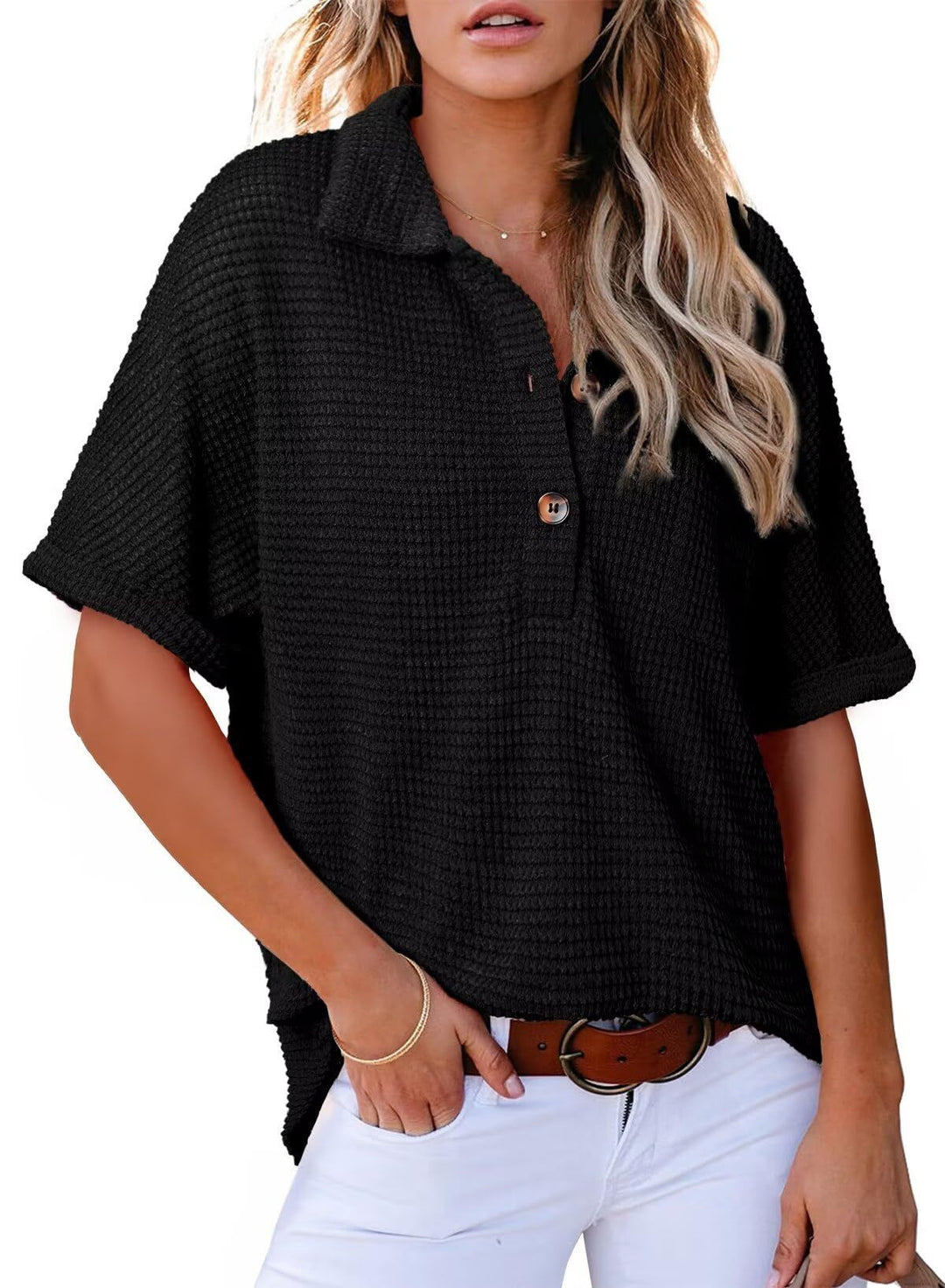 Bethan | Waffle Knit Shirt