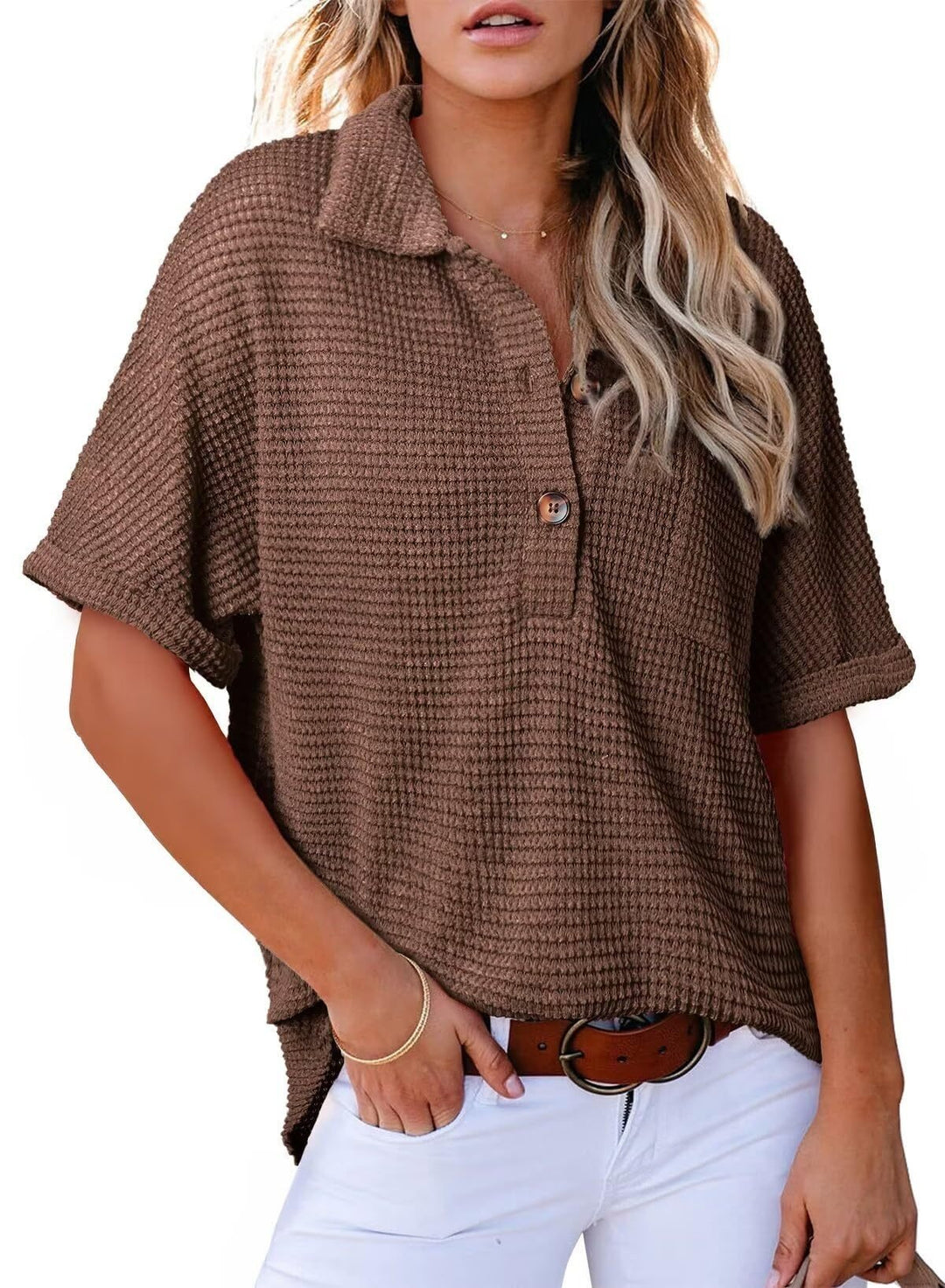 Bethan | Waffle Knit Shirt